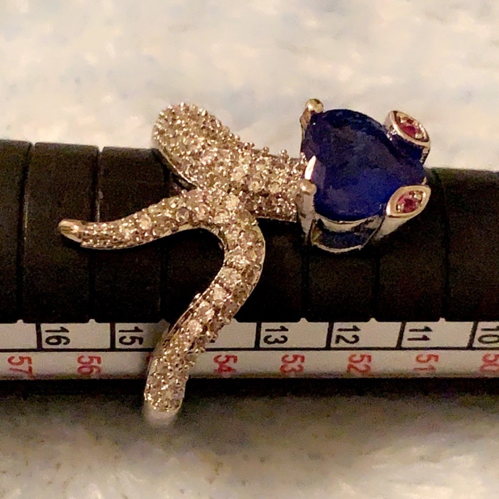 NEW S925 Stamped Beautifully Paved Serpent Snake 925 Sterling Silver ring 🐍 7